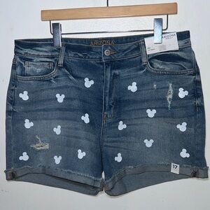 Denim Shorts with Mickey print.